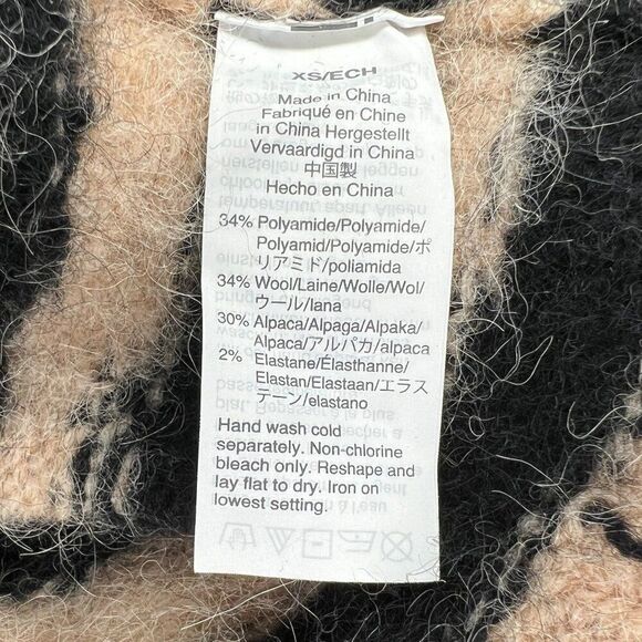 Madewll Women's Size XS Tiger Stripe Shrunken Pullover‎ Sweater - Picture 9 of 10